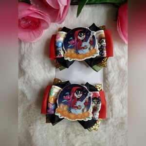 Colorful Kids Hair Bows with Cartoon Design